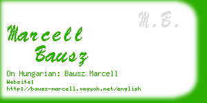 marcell bausz business card